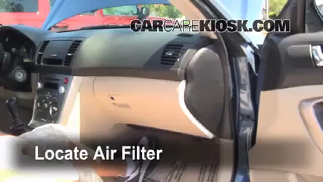 2007 Subaru Legacy 2.5i Special Edition 2.5L 4 Cyl. Sedan Filtro de aire (interior) Cambio